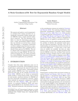 A Stein Goodness of fit Test for Exponential Random Graph Models