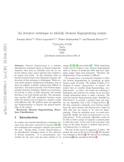 An iterative technique to identify browser fingerprinting scripts