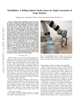 TouchRoller: A Rolling Optical Tactile Sensor for Rapid Assessment of
  Large Surfaces