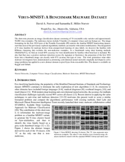 Virus-MNIST: A Benchmark Malware Dataset