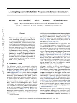 Learning Proposals for Probabilistic Programs with Inference Combinators