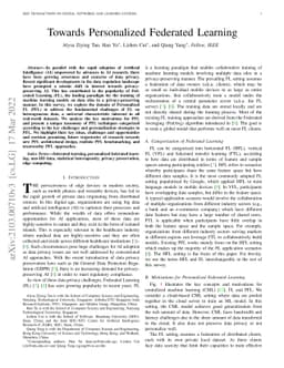 Towards Personalized Federated Learning