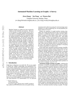 Automated Machine Learning on Graphs: A Survey
