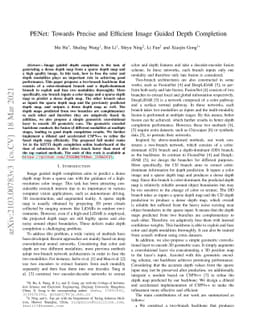 PENet: Towards Precise and Efficient Image Guided Depth Completion