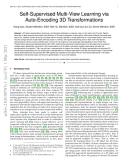 Self-Supervised Multi-View Learning via Auto-Encoding 3D Transformations