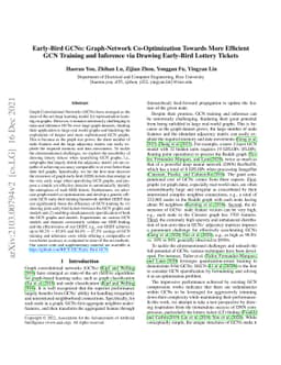 Early-Bird GCNs: Graph-Network Co-Optimization Towards More Efficient GCN Training and Inference via Drawing Early-Bird Lottery Tickets