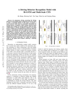 A Driving Behavior Recognition Model with Bi-LSTM and Multi-Scale CNN