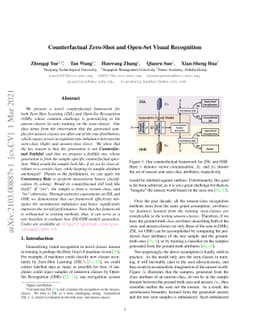 Counterfactual Zero-Shot and Open-Set Visual Recognition