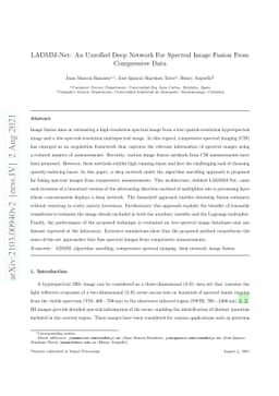 LADMM-Net: An Unrolled Deep Network For Spectral Image Fusion From
  Compressive Data