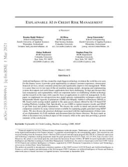 Explainable AI in Credit Risk Management
