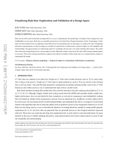 Visualizing Rule Sets: Exploration and Validation of a Design Space