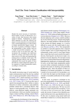 ToxCCIn: Toxic Content Classification with Interpretability