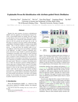 Explainable Person Re-Identification with Attribute-guided Metric
  Distillation