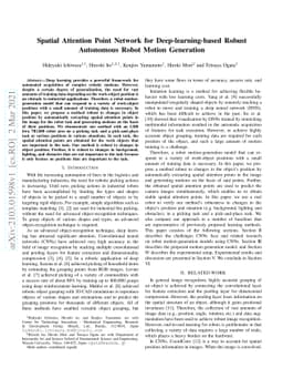 Spatial Attention Point Network for Deep-learning-based Robust
  Autonomous Robot Motion Generation