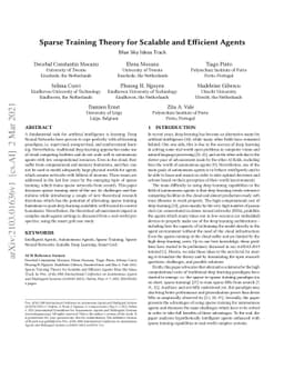 Sparse Training Theory for Scalable and Efficient Agents