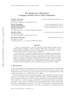 The Rediscovery Hypothesis: Language Models Need to Meet Linguistics