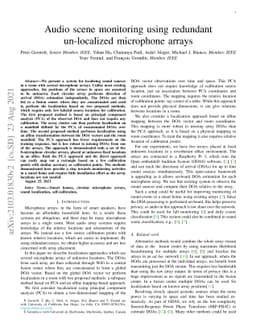 Audio scene monitoring using redundant ad-hoc microphone array networks