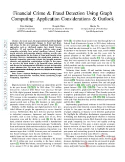 Financial Crime & Fraud Detection Using Graph Computing: Application
  Considerations & Outlook