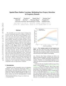 Spatial-Phase Shallow Learning: Rethinking Face Forgery Detection in
  Frequency Domain