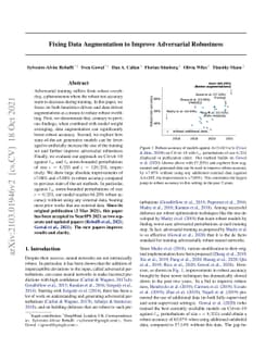 Fixing Data Augmentation to Improve Adversarial Robustness