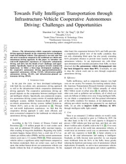 Towards Fully Intelligent Transportation through Infrastructure-Vehicle
  Cooperative Autonomous Driving: Challenges and Opportunities