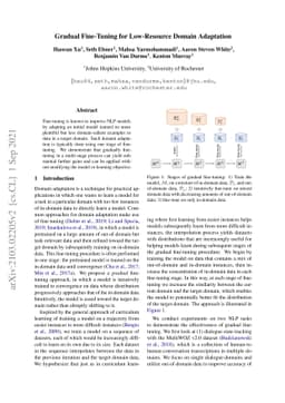 Gradual Fine-Tuning for Low-Resource Domain Adaptation