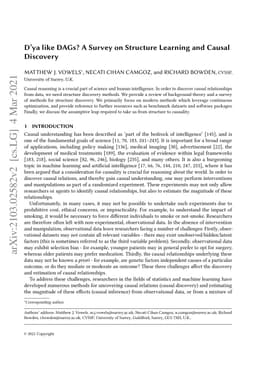 D'ya like DAGs? A Survey on Structure Learning and Causal Discovery