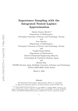 Importance Sampling with the Integrated Nested Laplace Approximation
