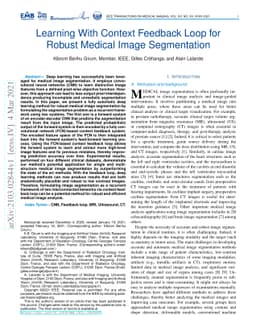 Learning With Context Feedback Loop for Robust Medical Image
  Segmentation