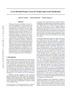 Lower-Bounded Proper Losses for Weakly Supervised Classification
