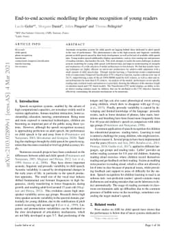End-to-end acoustic modelling for phone recognition of young readers