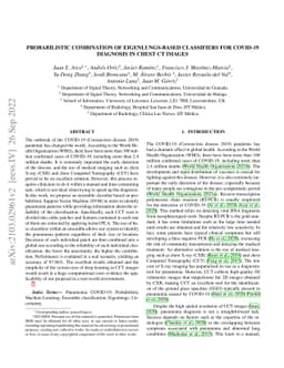 Probabilistic combination of eigenlungs-based classifiers for COVID-19
  diagnosis in chest CT images