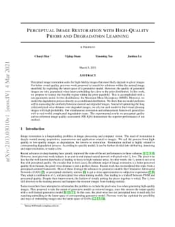 Perceptual Image Restoration with High-Quality Priori and Degradation
  Learning
