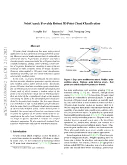 PointGuard: Provably Robust 3D Point Cloud Classification