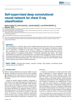 Self-supervised deep convolutional neural network for chest X-ray
  classification