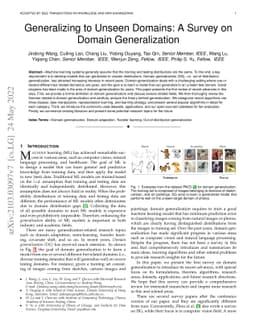 Generalizing to Unseen Domains: A Survey on Domain Generalization