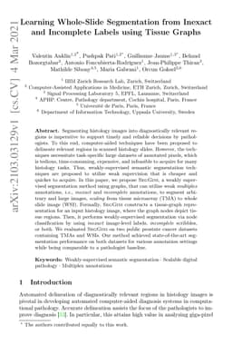Learning Whole-Slide Segmentation from Inexact and Incomplete Labels
  using Tissue Graphs