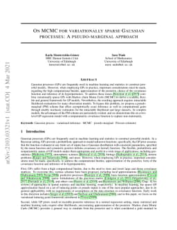 On MCMC for variationally sparse Gaussian processes: A pseudo-marginal
  approach