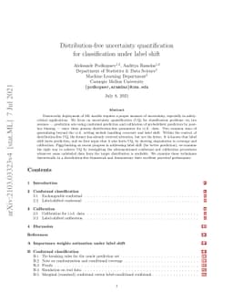 Distribution-free uncertainty quantification for classification under
  label shift