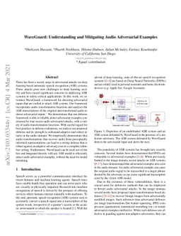 WaveGuard: Understanding and Mitigating Audio Adversarial Examples