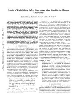 Limits of Probabilistic Safety Guarantees when Considering Human
  Uncertainty