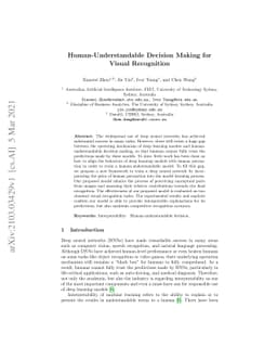 Human-Understandable Decision Making for Visual Recognition