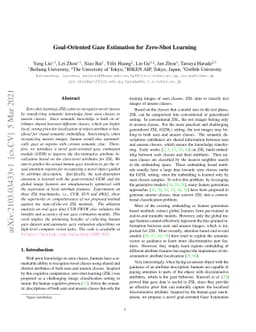 Goal-Oriented Gaze Estimation for Zero-Shot Learning