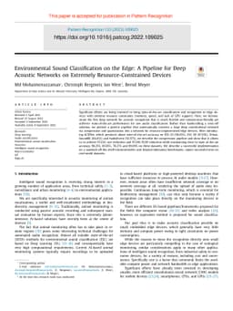 Environmental Sound Classification on the Edge: A Pipeline for Deep
  Acoustic Networks on Extremely Resource-Constrained Devices