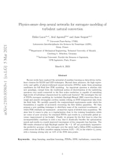 Physics-aware deep neural networks for surrogate modeling of turbulent
  natural convection