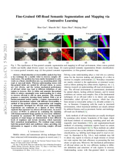 Fine-Grained Off-Road Semantic Segmentation and Mapping via Contrastive
  Learning