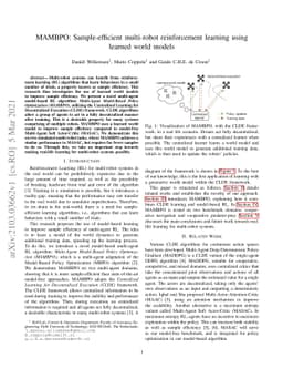 MAMBPO: Sample-efficient multi-robot reinforcement learning using
  learned world models