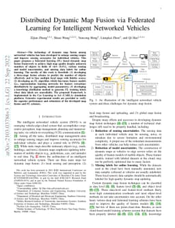 Distributed Dynamic Map Fusion via Federated Learning for Intelligent
  Networked Vehicles