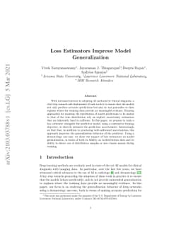 Loss Estimators Improve Model Generalization