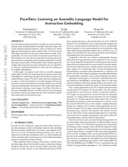 PalmTree: Learning an Assembly Language Model for Instruction Embedding